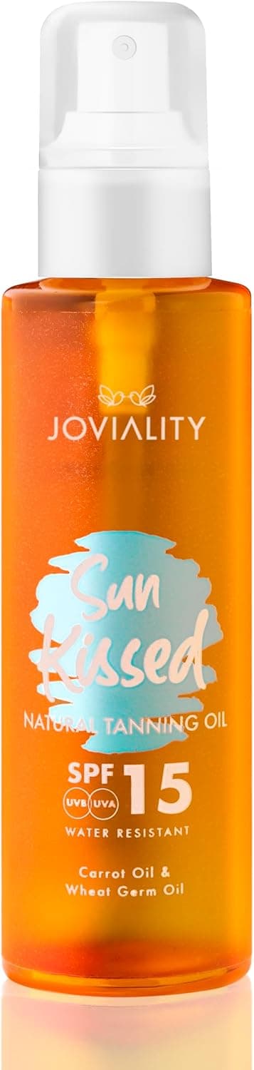 Joviality Sun Kissed - Natural Tanning Oil SPF15 - Bronzing Oil with CarrotOil - Dry Touch